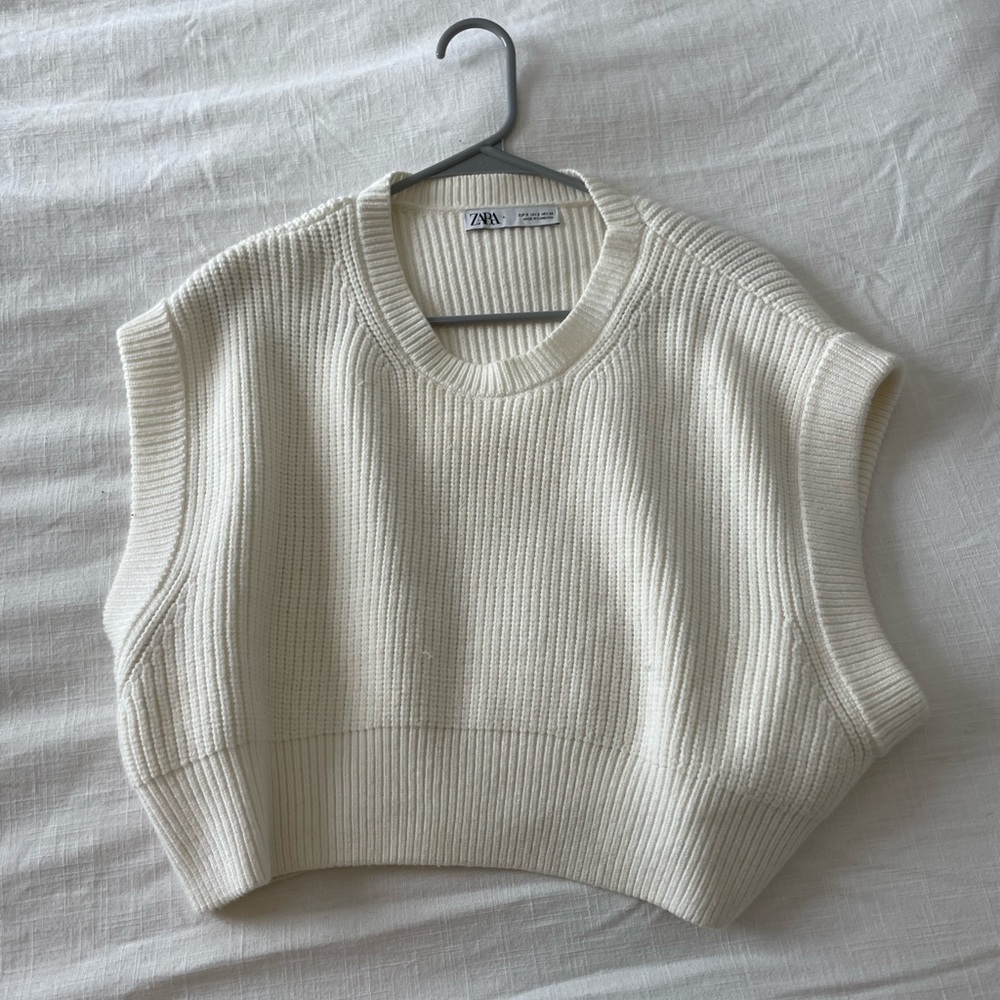 Zara cropped knit top